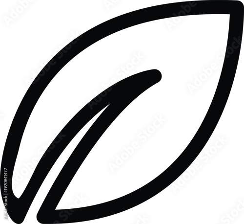 Art & Illustration, Leaf Outline Icon. Nature Plant Linear Vector Symbol. Minimalist Eco Environment UI Element. Botanical Foliage Line Art.