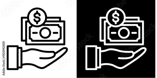Financial Support  Icon Set White Mix Style Collection