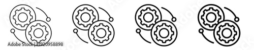 Integration  Icon Set Different Style Collection
