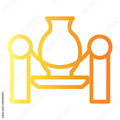 exhibition Line Gradient Icon