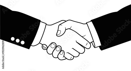 Business Partnership Handshake Agreement, Professional Deal Collaboration, Corporate Trust Symbol