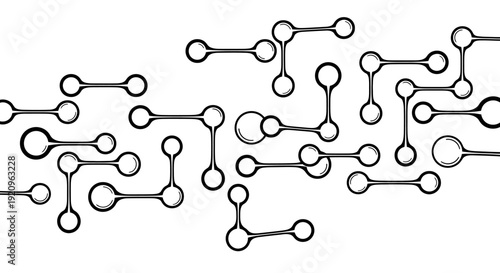 Abstract Network Molecule Structure and Connections - Scientific Molecular Pattern