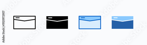 Envelope Icon Sheet Multiple Style Collection Isolated Vector