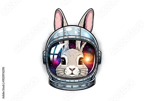 Bunny Astronaut in Space Helmet