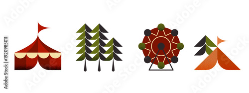 シックなレジャーアイコン