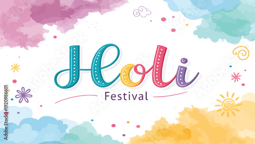 Holi Festival Colorful Celebration Background