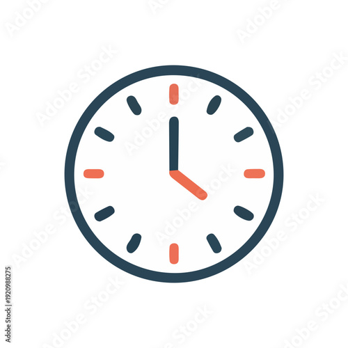 Simple Clock Icon Illustration