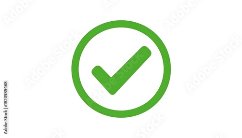 Free Download A simple, bright green check mark inside a matching green circle against a stark white background. Clear and concise graphic - GFXLoad