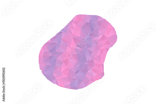 Nauru Map - Polygon Style Vector Illustration in Pink and Purple Gradient, Low Poly Geometric Design, Isolated on White Background for Infographics and Education.