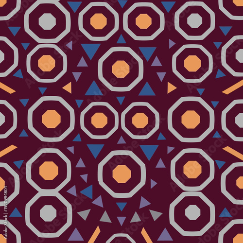 Geometric Pattern with Shapes and Colors.
