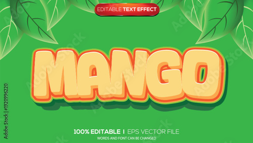 3d text effect mango theme