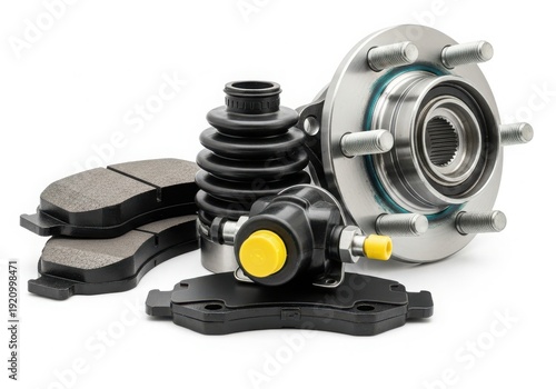 Close-up view of a brake disc, caliper, and rotor assembly on a car.
