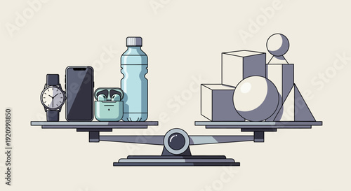 Geometric Shapes and Objects on Scale.