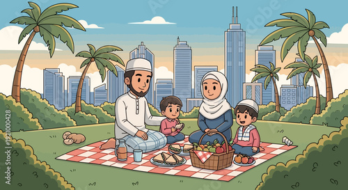 Family Picnic in the Park.