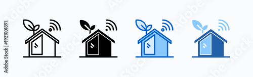 Greenhouse Icon Sheet Multiple Style Collection Isolated Vector