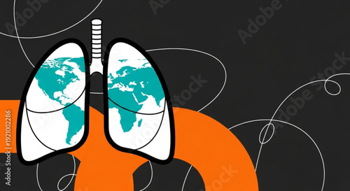  World Tuberculosis Day Global Health Crisis and Environmental Pollution Affecting Lungs A Conceptual Illustration