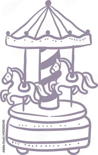 Horse Carousel Fun, Decorative Baby Shower Fair Theme