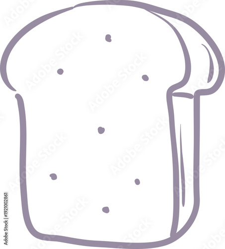 Slice of Bread, Cute Breakfast Baby Shower Icon