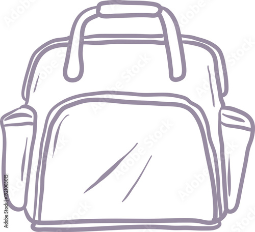 Baby Diaper Bag, Decorative Baby Essentials Clipart
