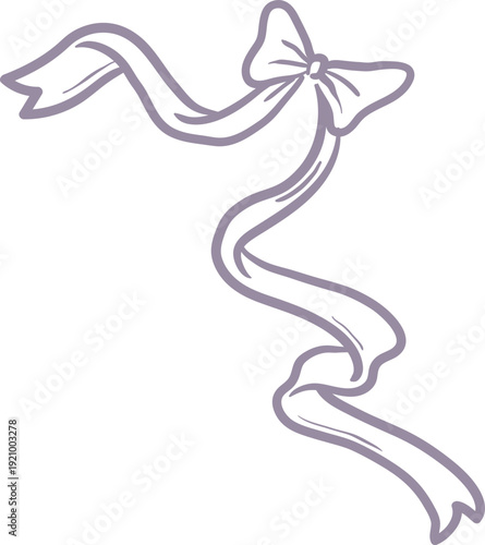 Wavy Ribbon, Cute Clipart for Baby Party Design