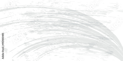 Abstract gray paint splatters and brush strokes on a white background