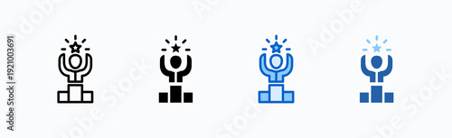 Motivation Icon Sheet Multiple Style Collection Isolated Vector