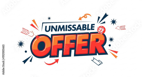 Vibrant unmissable offer banner with dynamic graphics and bold text