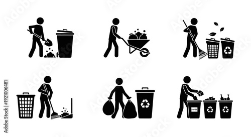 people recycling waste management disposal