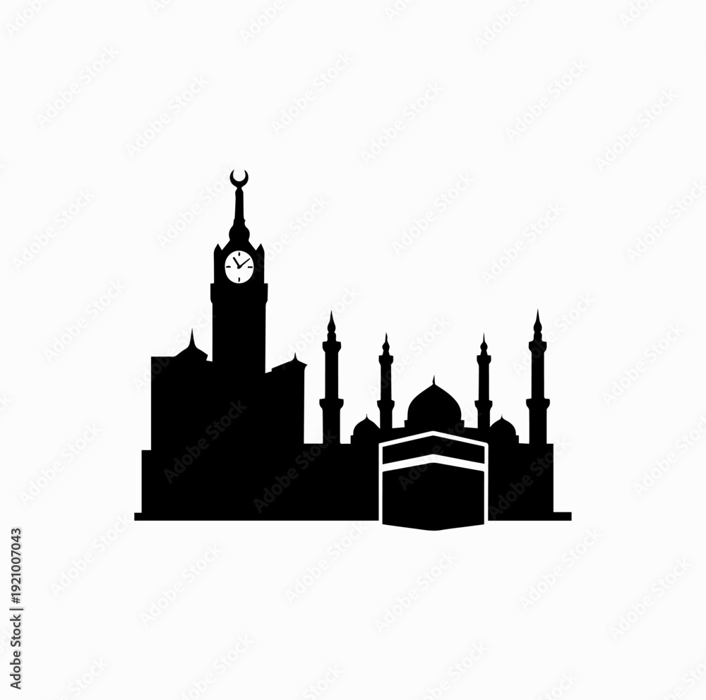 Fototapeta premium Masjid Al Haram and Abraj Al Bait Skyline
