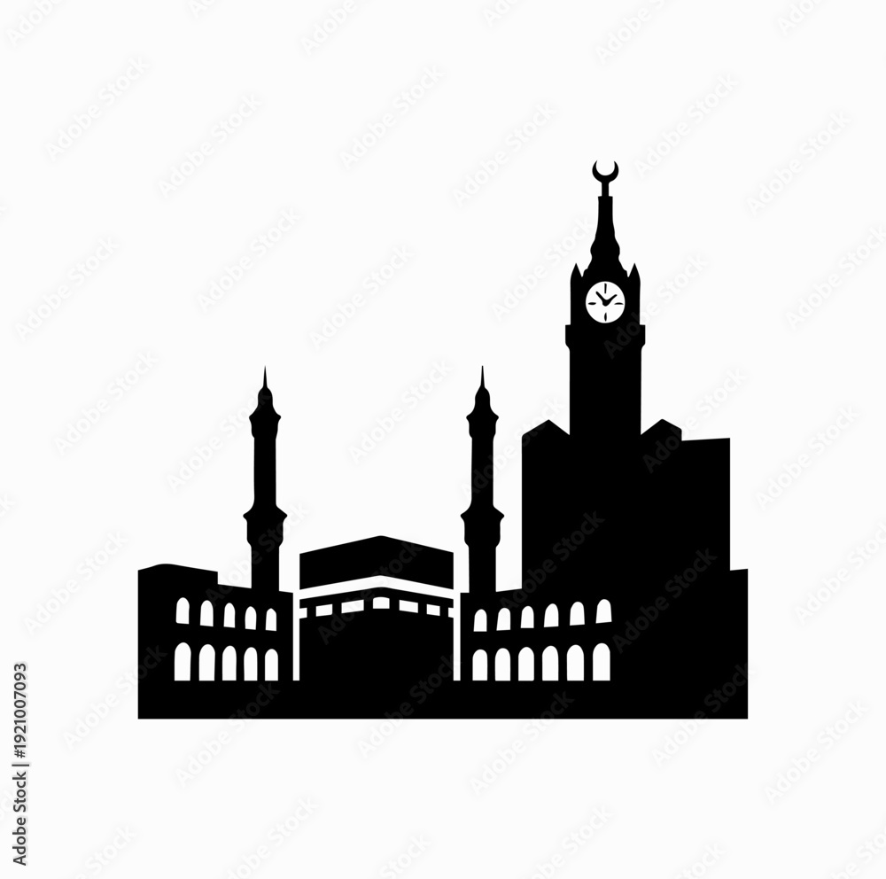 Fototapeta premium Masjid Al Haram and Abraj Al Bait Skyline