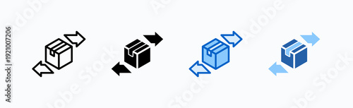 Distribution Icon Sheet Multiple Style Collection Isolated Vector