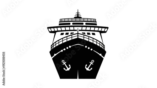 Large Ship Bow with Anchors.