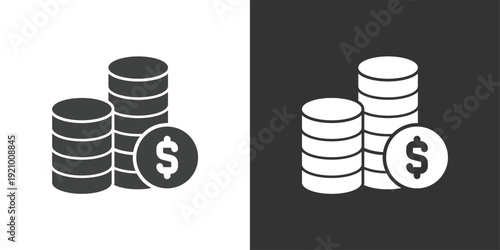 Investment & Finance icon. Solid glyph series icon