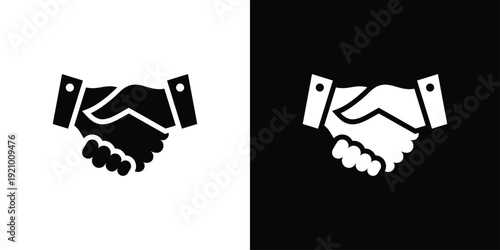 Handshake Icon Sheet Black And White