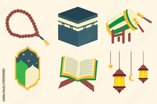Eid Al Fitr Ilustration Set