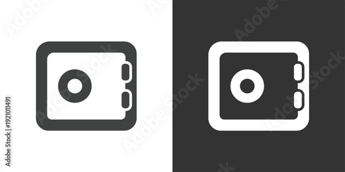 Security Safe Box icon. Solid glyph series icon