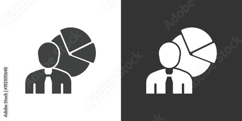 Business Analyst icon. Solid glyph series icon