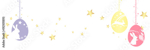 Hanging egg illustration background for easter day