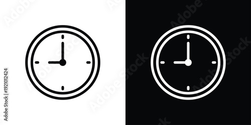 Time Icon Sheet Black And White