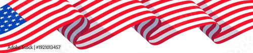 Rippled American Flag Line Strip