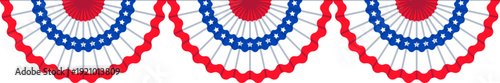 Patriotic Draped Bunting USA Colors