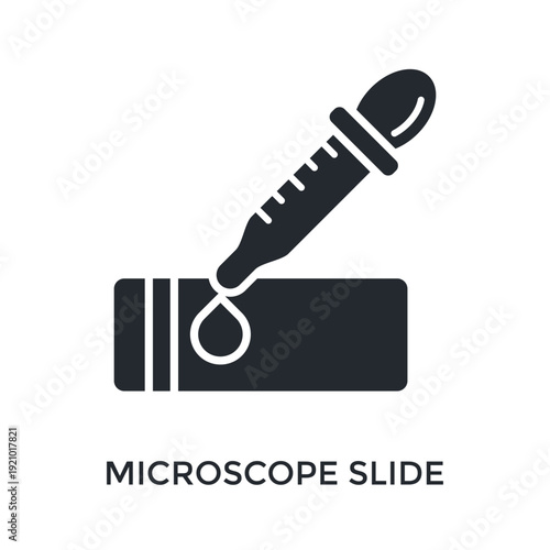 Microscope Slide Icon Glyph Style. Vector Illustration For Graphic Design