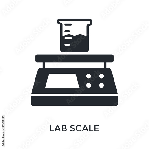 Lab Scale Icon Glyph Style. Vector Illustration For Graphic Design