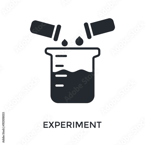 Experiment Icon Glyph Style. Vector Illustration For Graphic Design
