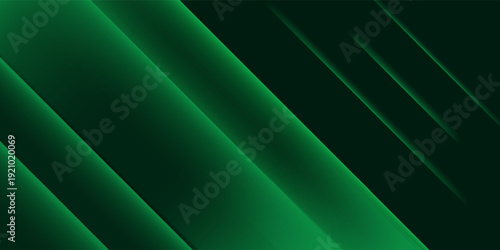 Geometric Green Background with Diagonal Stripes and Gradients. Vector Minimalist Backdrop for Traditional Irish St.