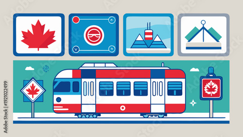 Toronto PATH Network Minimal Map Icon Set – Underground Walkway Vector