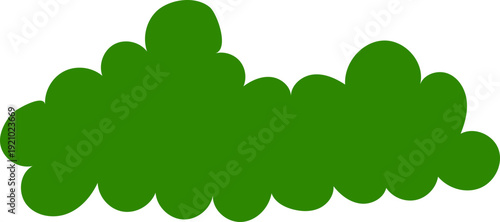 Round Bush Plant Illustration