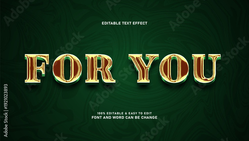 Luxury Gold and Emerald Green Marble Text Effect Editable