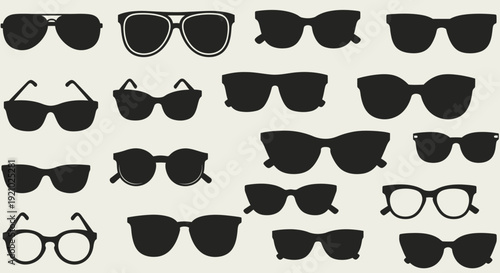 Collection of Various Sunglasses and Eyeglasses.