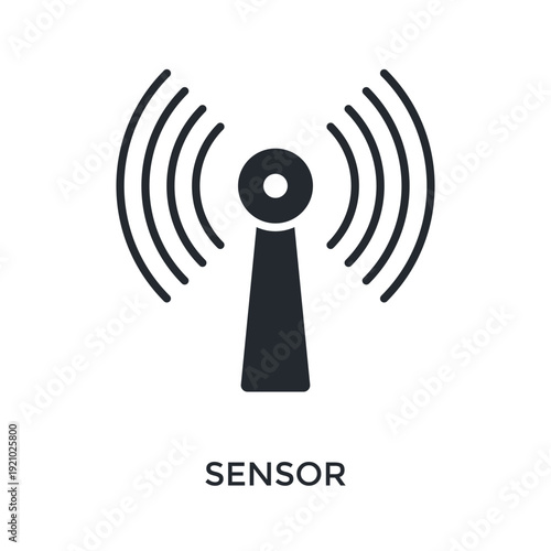 Sensor Icon Glyph Style. Vector Illustration For Graphic Design